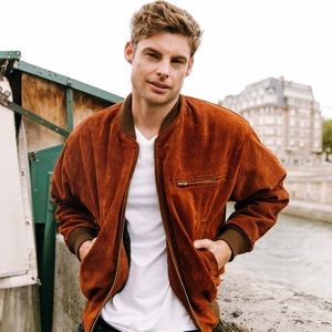 Vintage Suede bomber jacket (L)